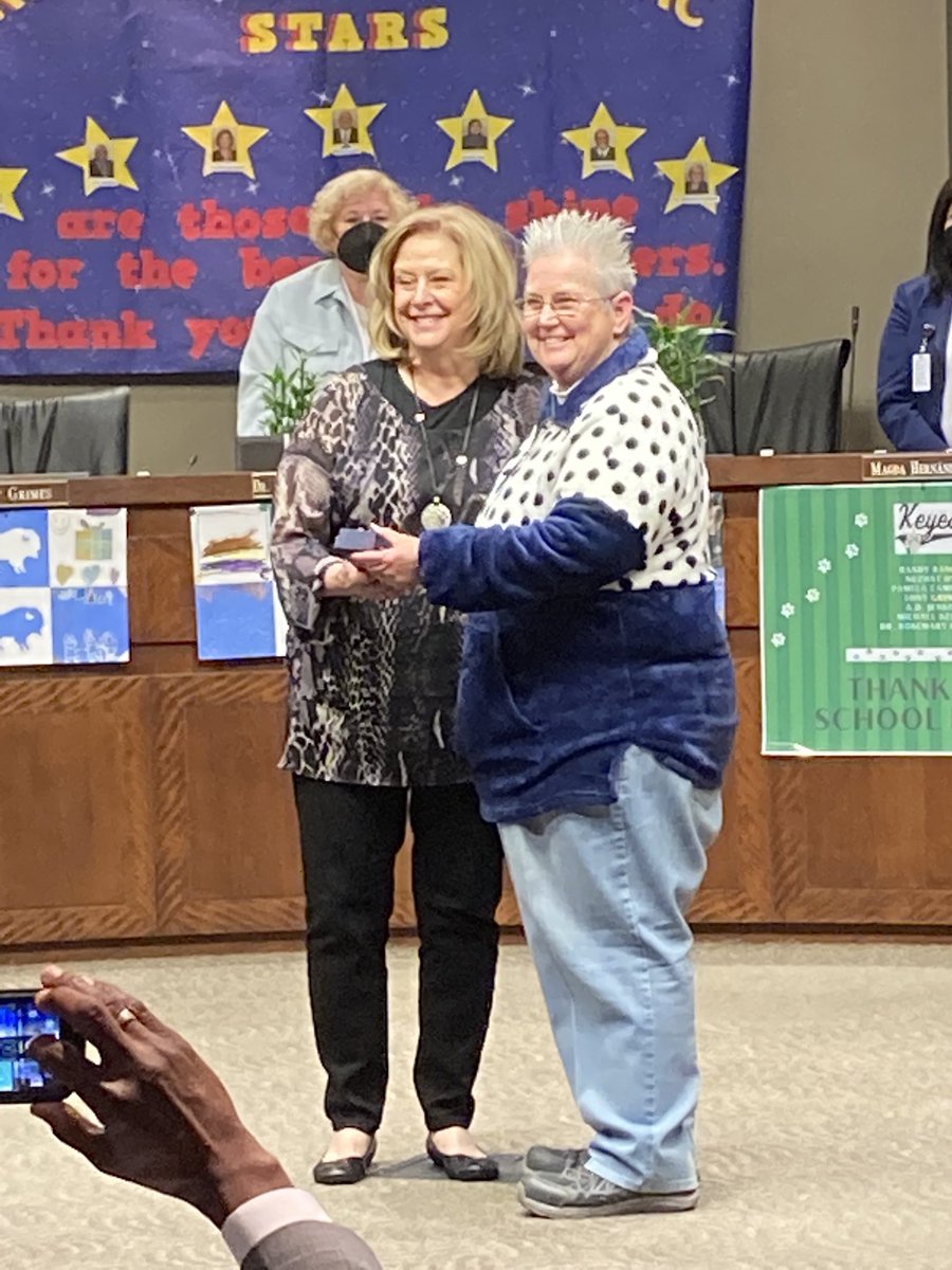 ⁦<a href="/townleytorches/">TownleyTorchlighters</a>⁩ Our Ms. Joan is shining brightly with her special recognition ⁦<a href="/IrvingISD/">Irving ISD</a>⁩ as the employee of the month. Thank you for all you do Ms. Joan! #ShineOn