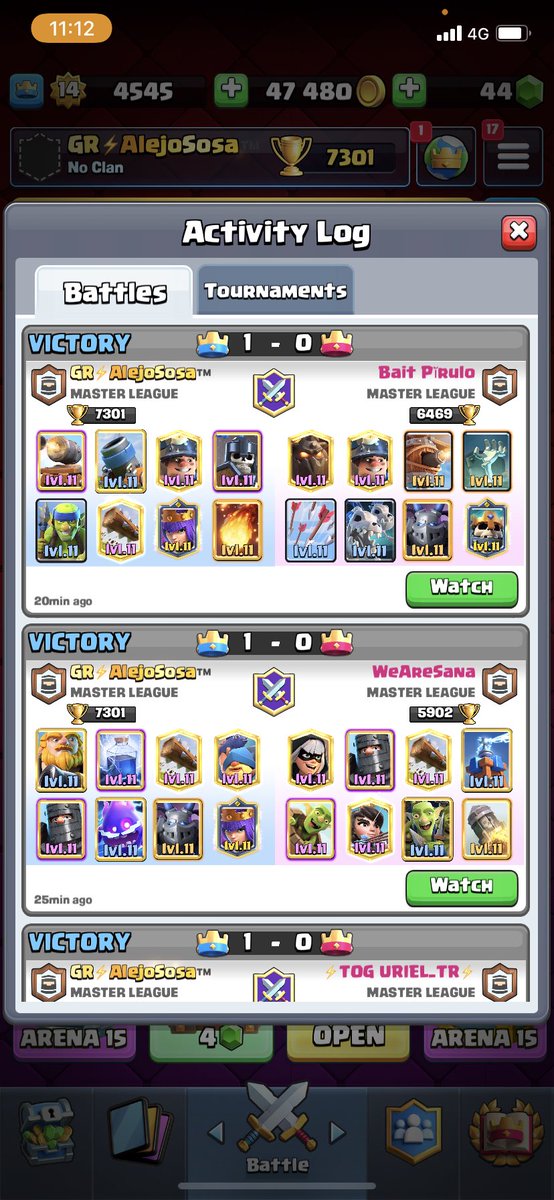 4 barridas hoy 12-0 🔥, mal debut en la bet 0-1  y a mejorar con Azin que no se están dando los match’s ☹️