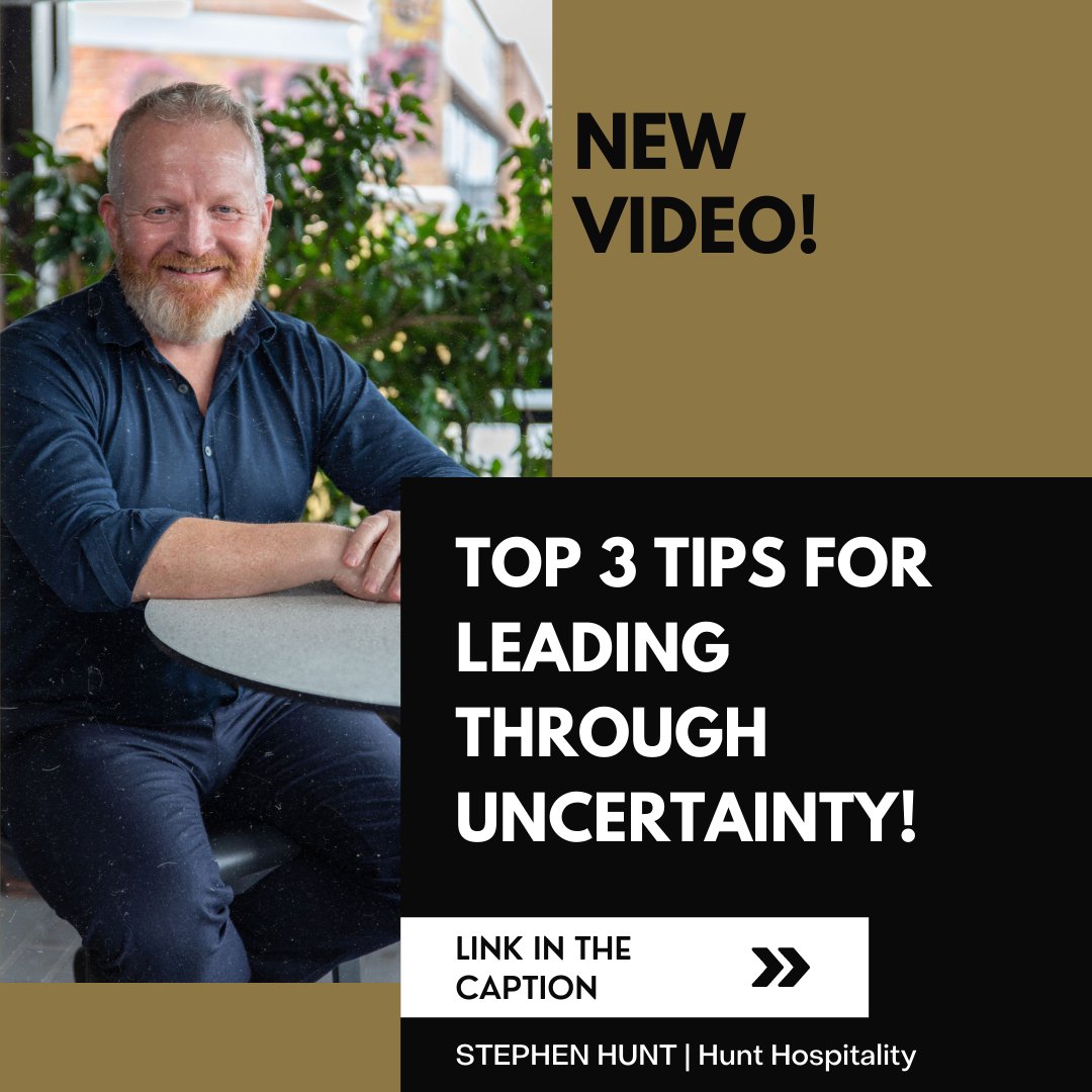 Top 3 Tips for Leading Through Uncertainty!

You can read the full blog post on my website. Click the link here bit.ly/3tEKLlJ #hospitalitymanagement #finance #australiapubs #business #hunthospitality #stephenhunt