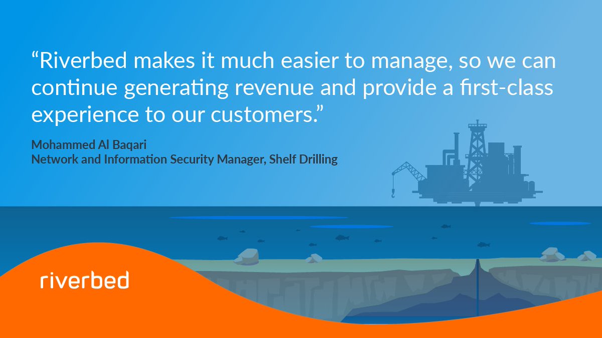 riverbed's tweet photo. Offshore rigs are tough IT environments. π― One shallow water drilling company learned how to optimize its limited bandwidth for a better user experience.
See how in this case study: https://t.co/iTvRHXOlj0 #WANOP #SaaS https://t.co/pogxBtYudm