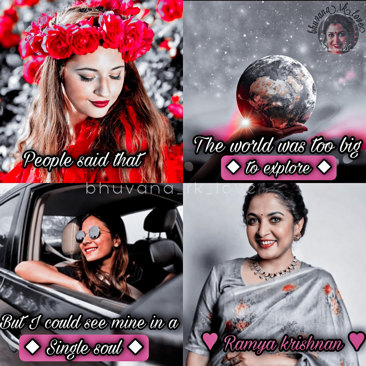 Bhuvana_ramya's tweet photo. World ๐ซโค๏ธ
@meramyakrishnan
#ramyakrishnan #ramyakrishna #singlesoul #soul #world #queen https://t.co/frkNPo4aYL