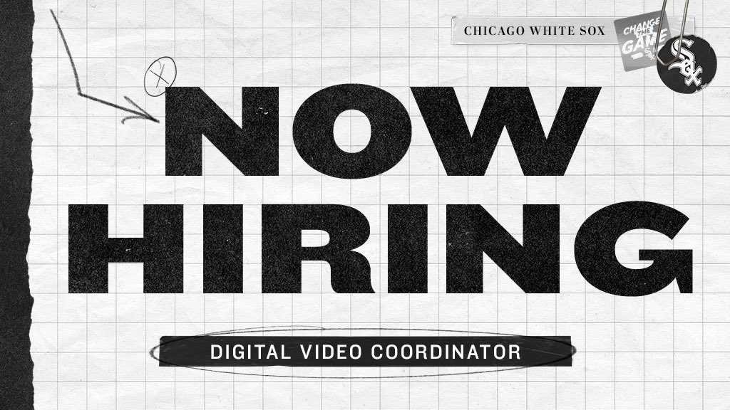 JordanDoyle23's tweet image. ‼️ Come join our content crew ‼️

We’re looking for a Digital Video Coordinator to join SoxTV. #smsports mlb.com/whitesox/team/…