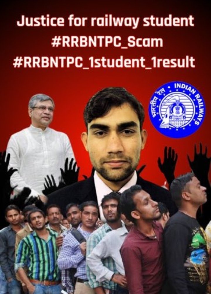 Min2kmr's tweet photo. We will not stop until rrb give revised result

@AshwiniVaishnaw #RRBNTPC_1student_1result https://t.co/nZY0HpkVZI
