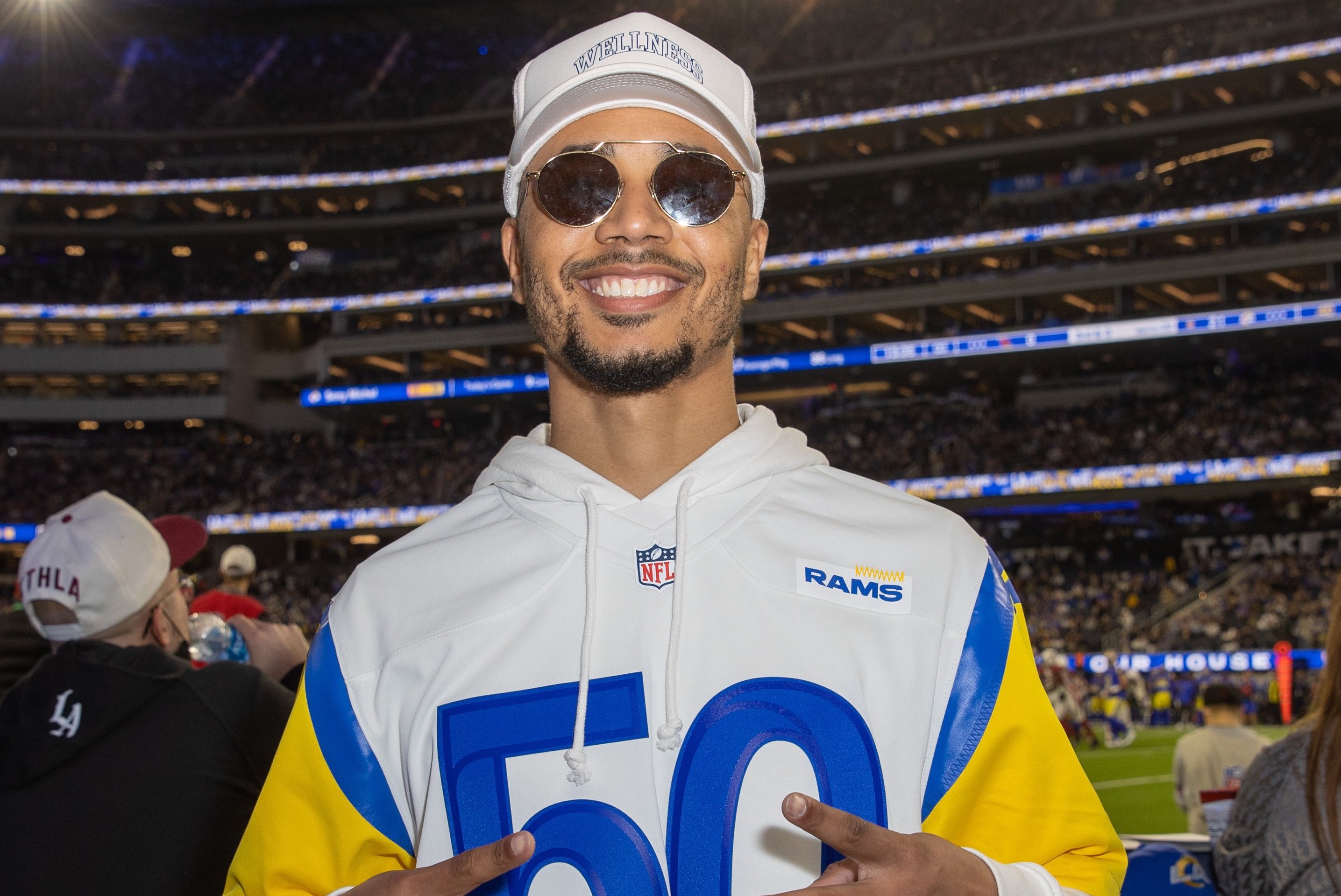 Dodger Blue on X: Mookie Betts was having a good time at the Rams