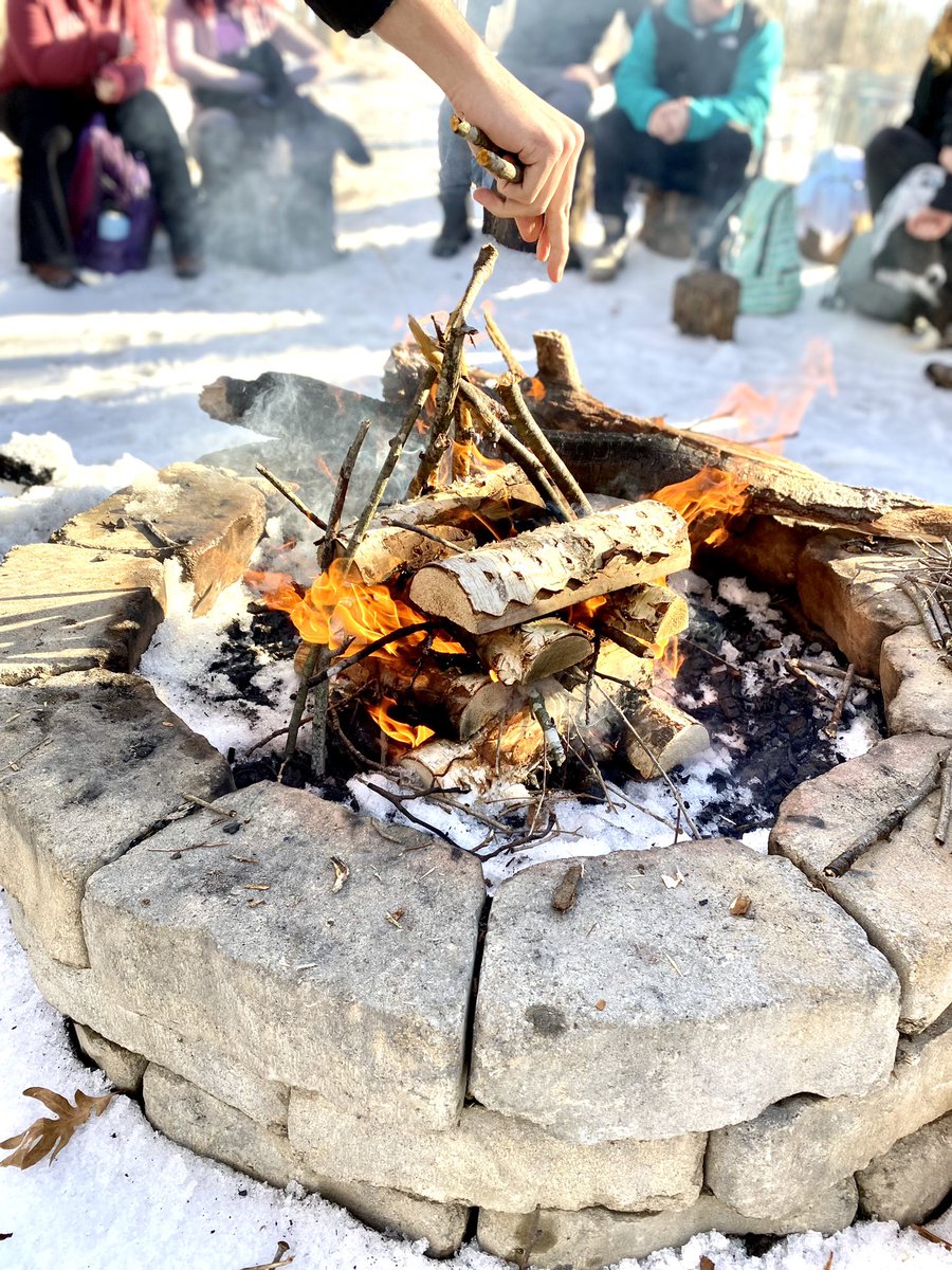 BurrillMadison's tweet photo. We were able to build a fire despite the snow in #COR4240 today… https://t.co/uIq0nm6jbg