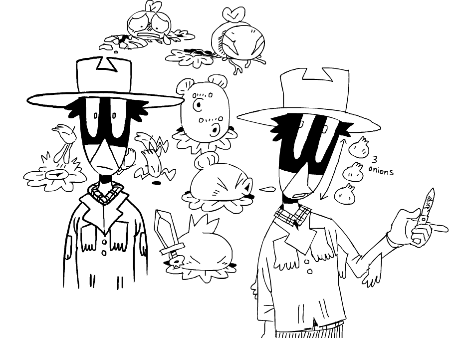 was drawing him but got distracted and started drawing onions 