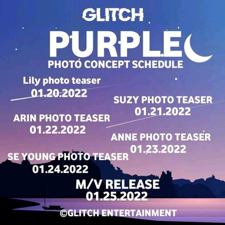 PROXIMA_B5's tweet photo. PROXIMA B - "1st Digital Single " 
"  PURPLE " 
{RELEASE SCHEDULE }

📆2022.1.25
⏰ 6PM KST 

#Proxima_Debut #monthlyidol 
#Comeback #DigitalSingle 
#RELEASESCHEDULE https://t.co/TdMltpmFcS