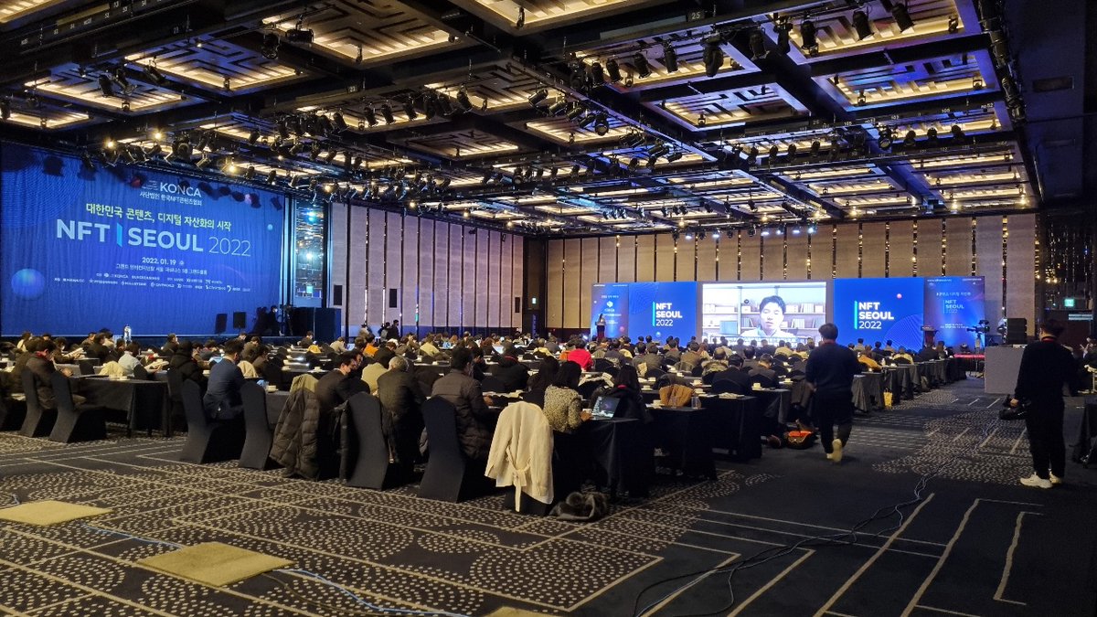 RealcollectionG's tweet photo. RealCollection is participating <NFT Seoul 2022 Expo> held in Seoul, Korea. Seperate booth is installed to introduce what RealCollection is and the CEO of IBCT, developer of RealCollection, is going to present about "NFT marketplace technology strategy" as an invited speaker. https://t.co/IpiErD4wrx