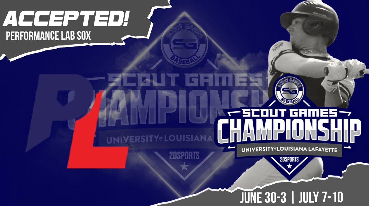 We are excited to welcome Performance Lab Sox (@PLabMobile) to the 2022 Scout Game Championships!

Join the Best of the Best this June/July!

🔒Request Your Invite:
http://2dsports.org/sgrequest/
ℹ️About:
http://2dsports.org/scout-games/ 