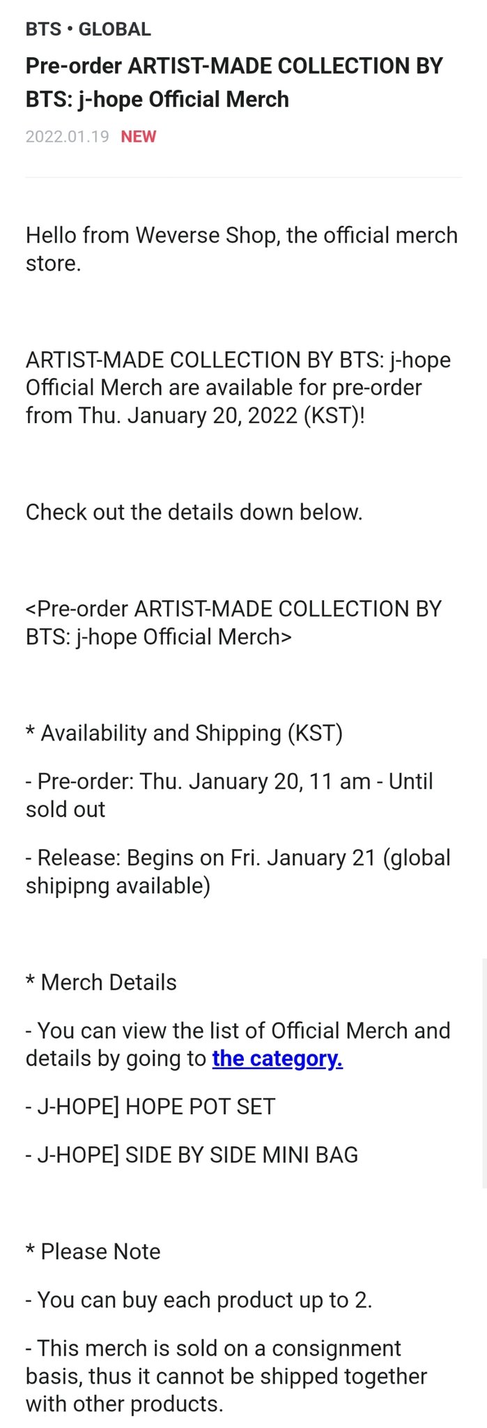 BTS ARTIST-MADE COLLECTION BY BTS [J-HOPE] SIDE BY SIDE MINI BAG with PHOTO  CARD