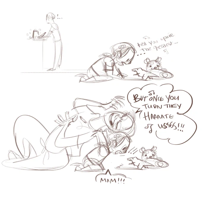 caught my four year old singing
EVERYBODY WANTS TO BE MY ENE MEEE
she got so mad at my break in XD #arcanefanart 