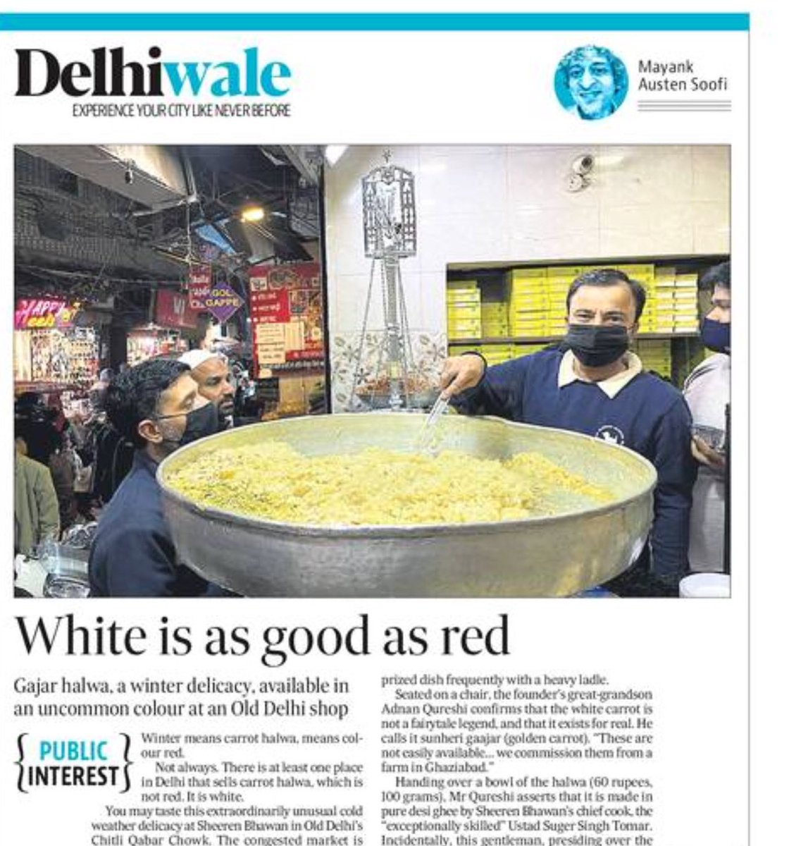 O my God! All my life I loved the winter season’s red carrot halwa. And then I discovered Old Delhi’s rare-enigmatic carrot halwa, which is NOT red but white!… my daily City Life dispatch in Hindustan Times today! https://t.co/pINDwM11fW