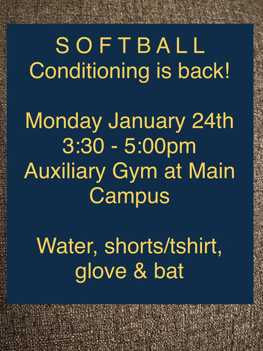 We are back ladies. Be sure to have a mask with you too. New regulations require masks unless actively working out. #findYOURactive #softball #trainingseason