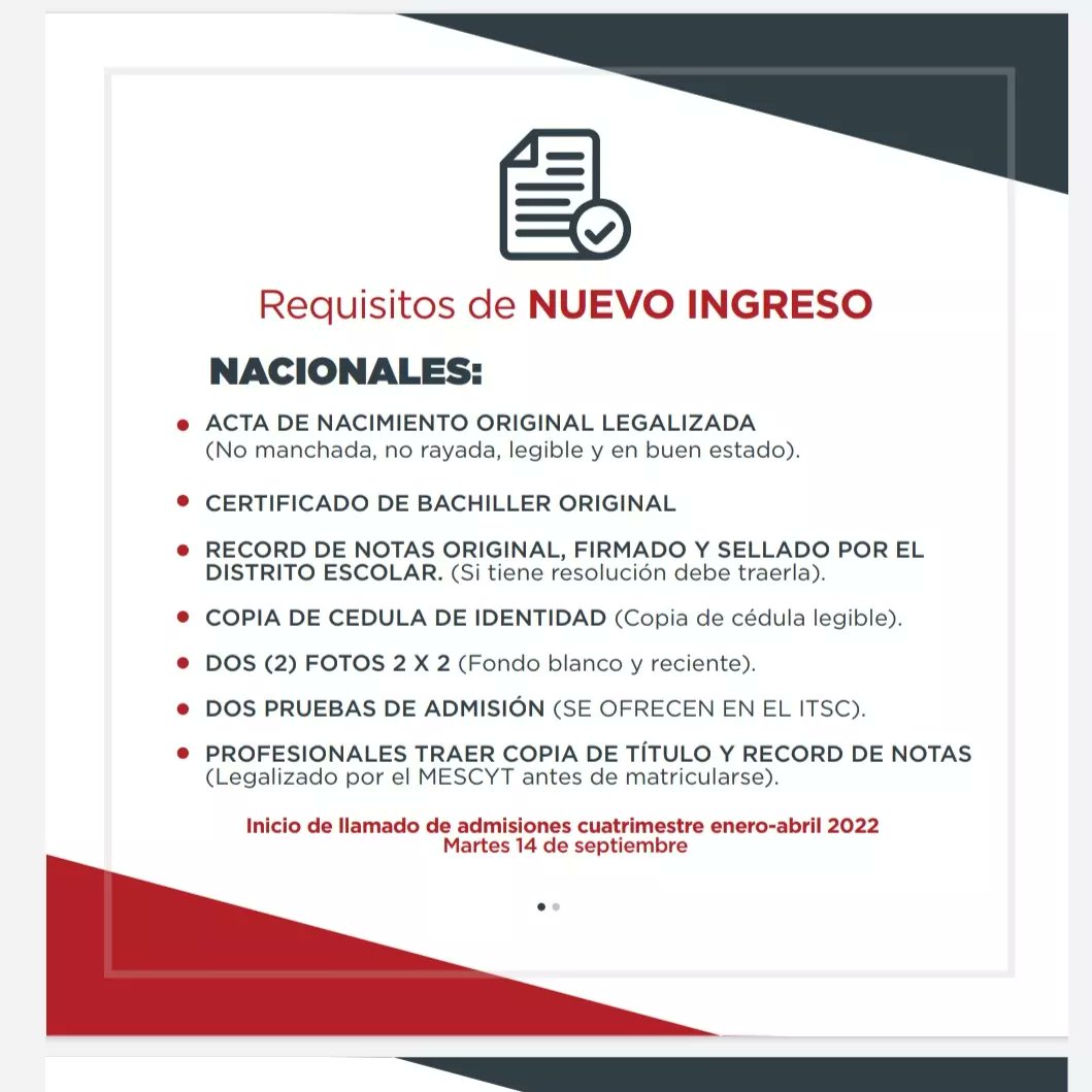 El instituto superior comunitario llama a la juventud para que apliquen para una de las diferentes áreas del saber. <a href="/carlosmendieta/">Carlos Mendieta</a> <a href="/PresidenciaRD/">Presidencia de la República Dominicana</a> <a href="/luisabinader/">Luis Abinader</a>