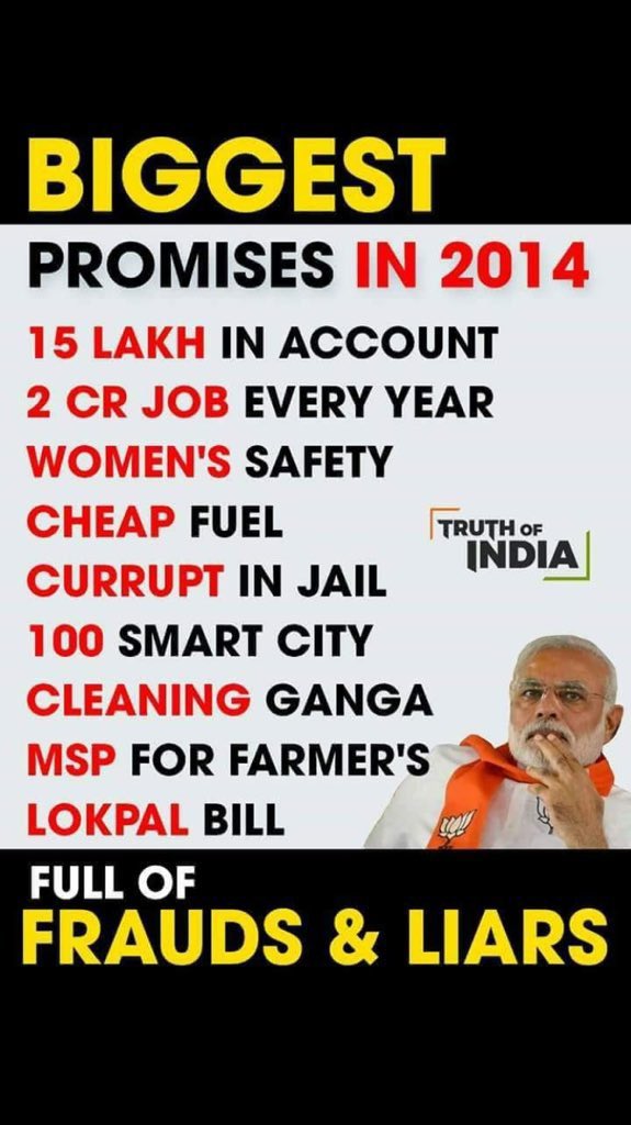 Gurwind45589679's tweet photo. Boycott  Bjp and save India from Bjp and RSS . Since 2014 he only made fake promises . Frauds #मोदी_जहां_सर्वनाश_वहां https://t.co/nBSZ5sIAsy