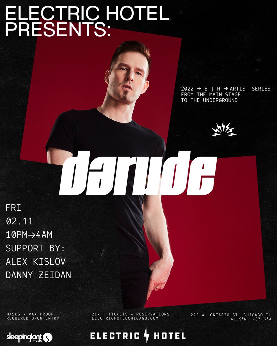 My my what a weekend ⚡️

And what a few weeks we have ahead! Let the excitement build &amp; the euphoria set in as we announce EDM Legend and creator of 'Sandstorm' <a href="/Darudevil/">Darude</a> to play on 2/11!

Tickets for all of our upcoming shows on sale now via the link in our bio while they last!
