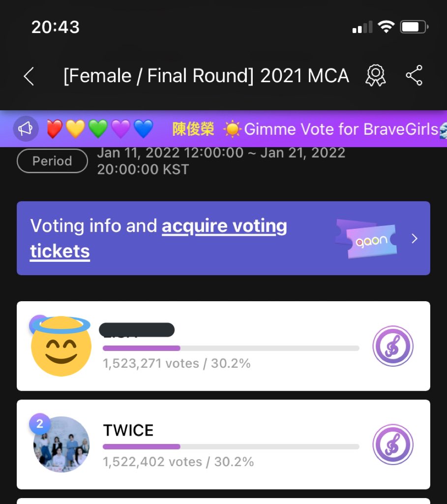 TwiceUSofficial's tweet photo. So close to taking the top spot!! keep voting ONCE!!!🔥

#TWICE #트와이스 @JYPETWICE https://t.co/L6TQvlvwXV