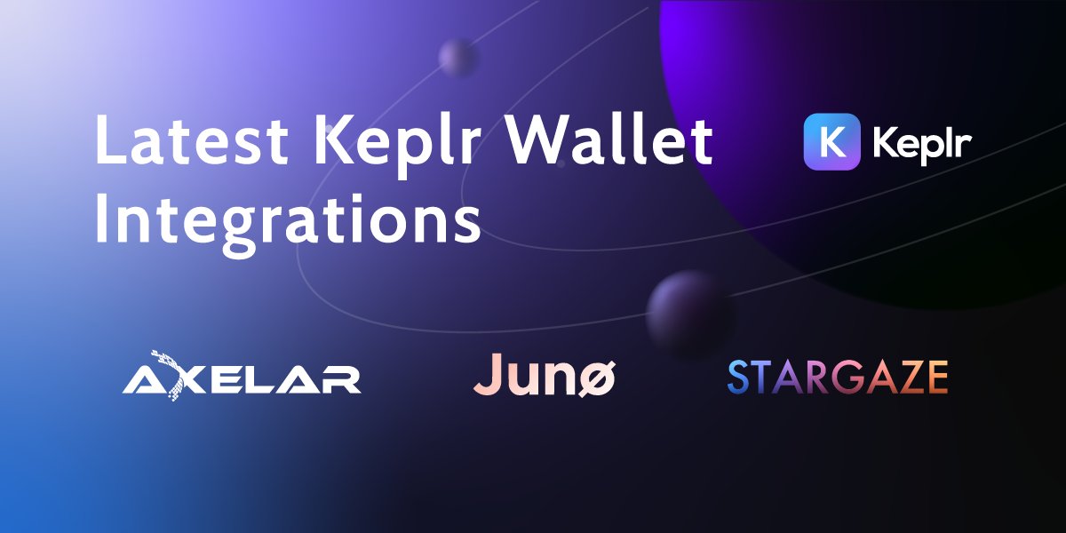 keplrwallet's tweet photo. NOW LIVE⚡

@axelarcore - Desktop &amp; Mobile 
@JunoNetwork - Desktop &amp; Mobile
@StargazeZone - Desktop &amp; Mobile

(Refresh mobile apps to see the update.)

#IBCgang #KeplrWallet #interchain https://t.co/h9xarx4IZX