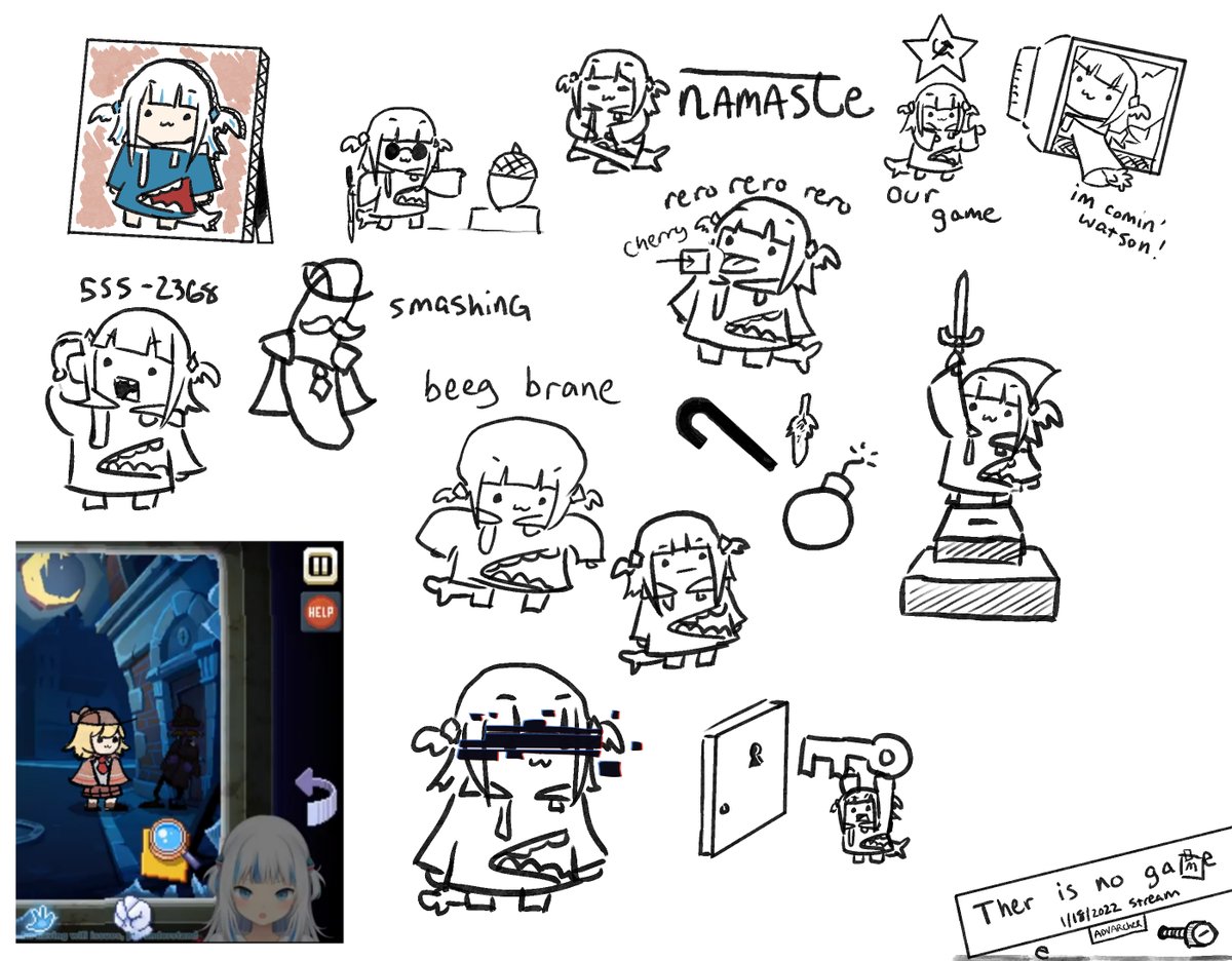 There Is No Game stream doodles tonight

#gawrt 