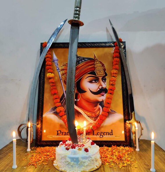 Akshay_minda_77's tweet photo. Tributes to #MaharanaPratap on his death anniversary. Popularly he was titled as "mewari rana" 

#वीर_शिरोमणि_महाराणा_प्रताप https://t.co/AMByOecnNr
