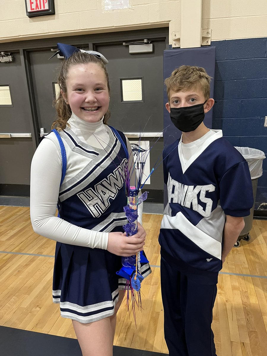 Nagelcheer's tweet photo. Spirit stick winner is…. Maizie!!!@nagelathletics #nagelbethechange #wearefhsd https://t.co/z3oisHTC8t