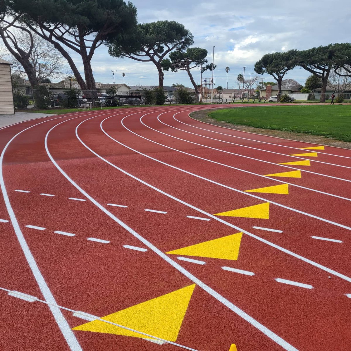 New paint job and resurfacing of the 100/110 start line. We are getting ready for the 2022 season!
<a href="/HartnellAthletc/">Hartnell Athletics</a> 
<a href="/HartnellCollege/">Hartnell College</a> 
<a href="/CoastConferenc1/">Coast Conference</a>