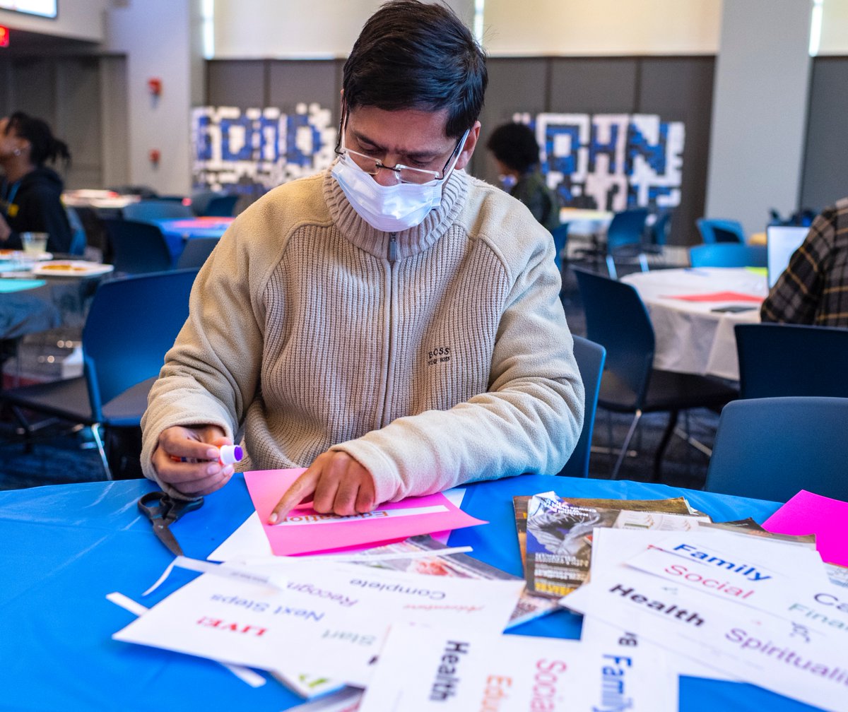 Culture, community and inclusion in celebration of Dr. Martin Luther King, Jr 💙. Thank you, students, for sharing your dreams for the future at the MLK Vision Board Party. #MLK #MLKDay2022