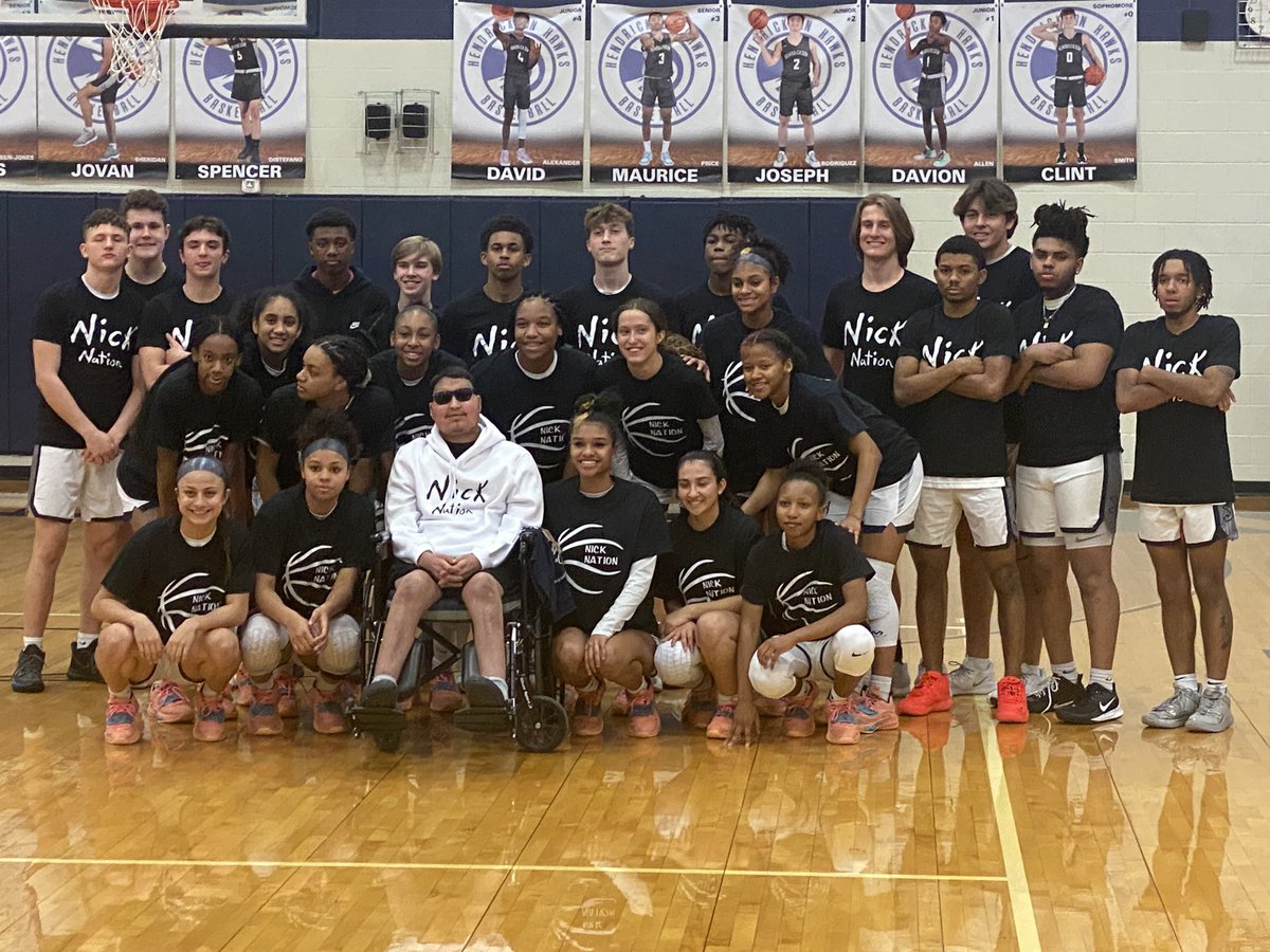 What a great #NickNation celebration tonight. Thank you to all that came out to celebrate the blackout. Yes that’s the man himself Niko Medellin in the white hoodie. Thanks <a href="/Hawk_Hoops/">Hendrickson Hoops</a> <a href="/Lady_Hawk_Hoops/">HHS Lady Hawks Bball</a> for the support and showing Niko some love tonight!
