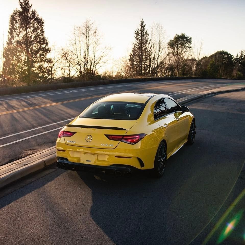 While the sun is sinking in the distance, the road will guide you home. 📸 hjlcars (IG) 
#CLA #CLA45 #MercedesAMG #coupe #carsofinstagram #carporn #MBfanphoto