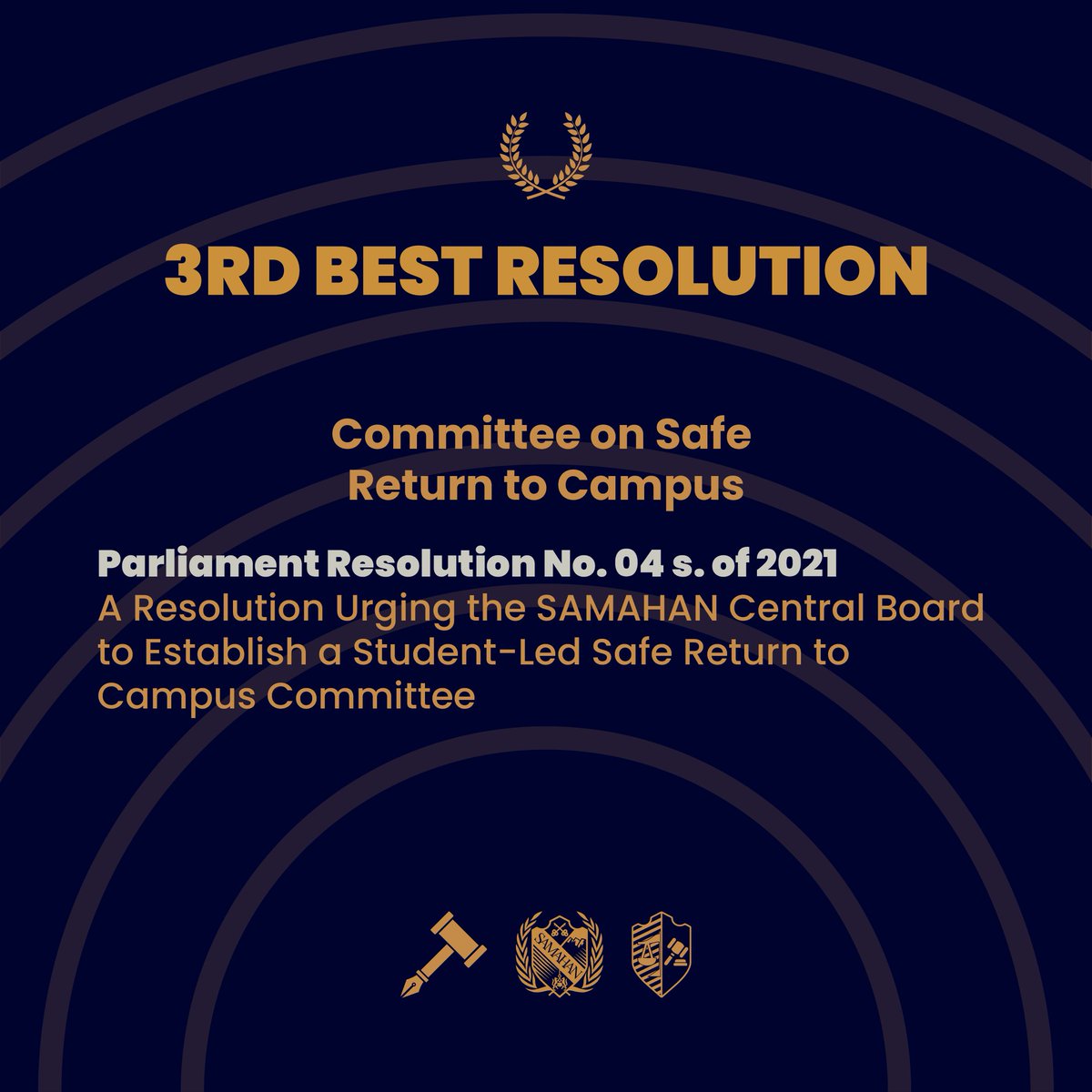 theateneopar's tweet photo. Following the success of the delegates' parliamentary journey, we will now acknowledge the committees who excelled in materializing their advocacies. 👨‍⚖️

#TheAteneoParliament delightfully presents the Top 3 Ateneo Parliament Resolutions! ✨

Congratulations to the winners! https://t.co/7Vp9OqwHbj