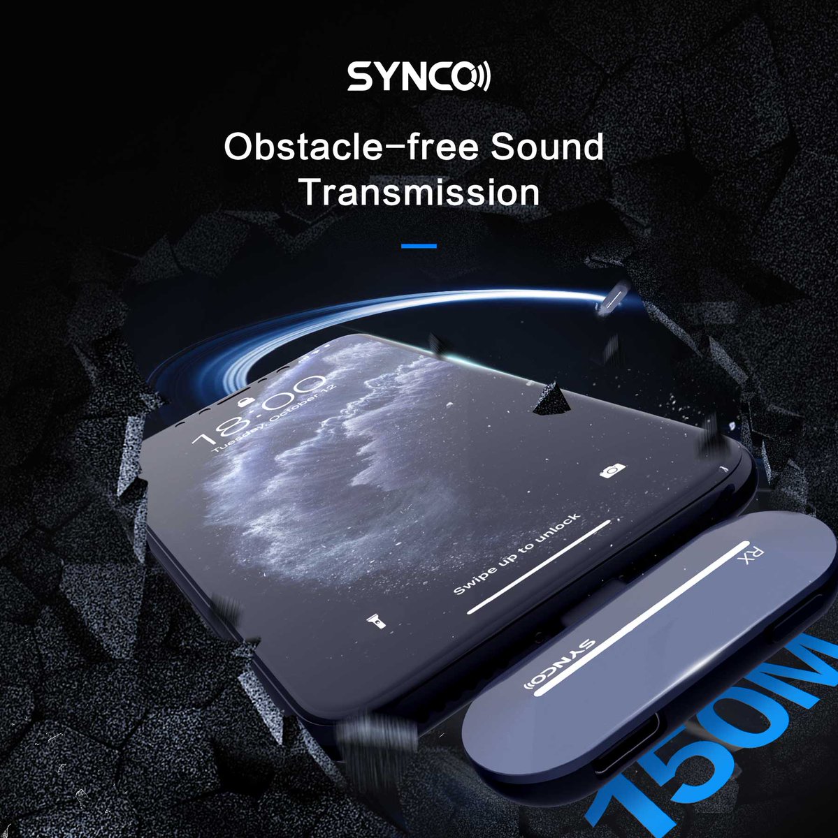SYNCOMicrophone's tweet photo. Obstacle-free Sound Transmission and Satisfying Working Distance 
#syncop1 &amp; #syncop2 adopted Syncoder™ Encrypted Transmission Algorithm. The working distance can reach 492ft/150m (LOS) and 164ft/50m (NLOS).
Learn more: 
https://t.co/nfBGBnob2B
https://t.co/0ybhkolLTY https://t.co/H8opRRN230