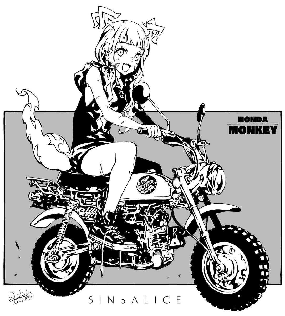 見ちゃったので貼りますわ。
①家なき子赤ずきん
②ちっこいバイクが似合う(?)少女
 #赤ずきんを見た人は赤ずきんを貼れ 