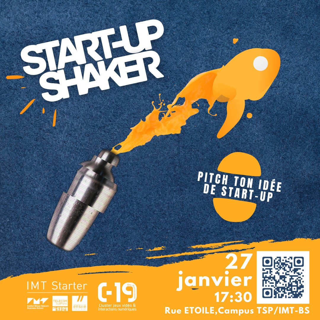 [ENTREPREUNARIAT ÉTUDIANT]
Vous êtes étudiant à l'ENSIIE @imt_bs <a href="/TelecomSudParis/">Télécom SudParis</a> ?🎓
Pitchez vos idées et obtenez des retours challengeant en participant au Startup Shaker #Pitchsession
📌: Le 27 janvier 2022 (campus IMT-BS/TSP)
eventbrite.fr/e/billets-star…