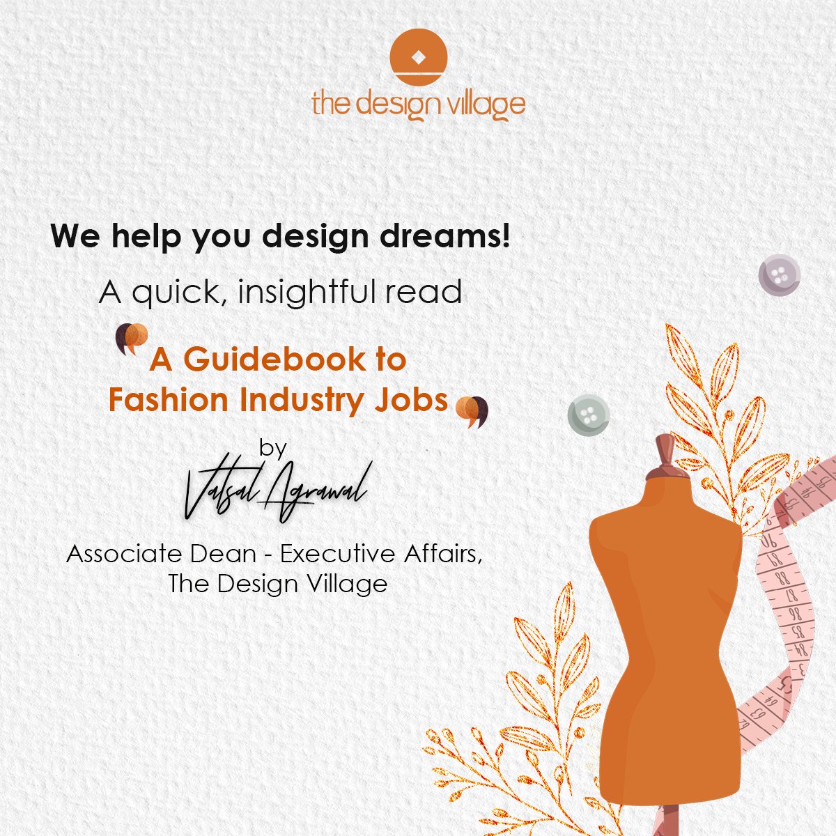 Are you wondering about the types of jobs, scope in India in the fashion industry? 
If yes, then you must read this article by our Associate Dean - Executive Affairs, Mr Vatsal Agarwal.
To know more, please visit the link- bit.ly/3tCgvYr