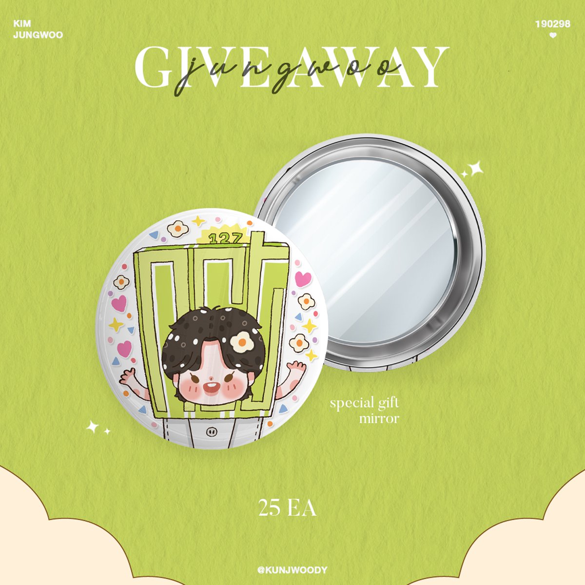luvyourseven's tweet photo. ✨GIVE AWAY 🌱💚
JUNGWOO ’s day 🐶
💌 100 set 
🤲 special gift : 25 ea
🗓date : 19 feb 2022
📍location : tba
🕐time : tba
pls, rt and show this tweet 
#HAPPYJUNGWOODAY #JUNGWOO
ปล.ไม่รับแลกนะคะ 😂🙏 https://t.co/E2CoPdPj2F