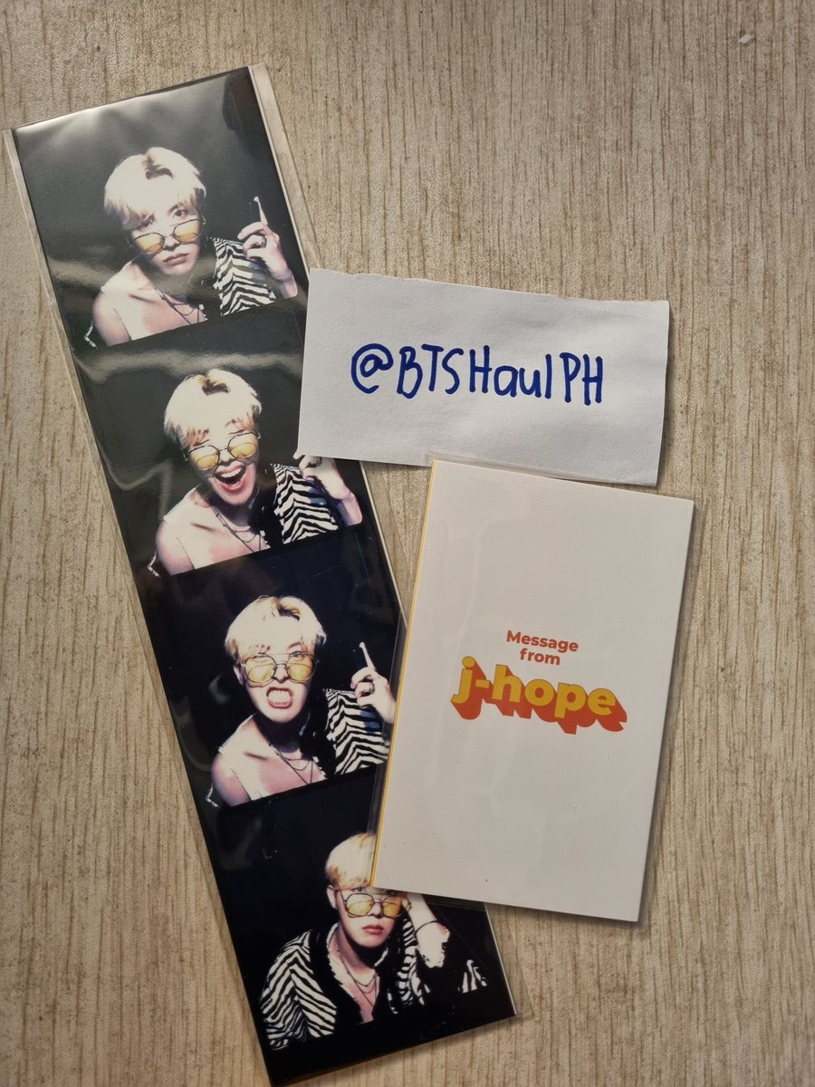 BTSHaulPH's tweet photo. WTS LFB PH

BTS BUTTER film strip + message card

⭐️ HOBI / JHOPE SET - P500

✅️ On hand and ready to ship
✅️ sdd, sco, ggx
✅️ gcash, bpi, ub https://t.co/34wrfpSeXV