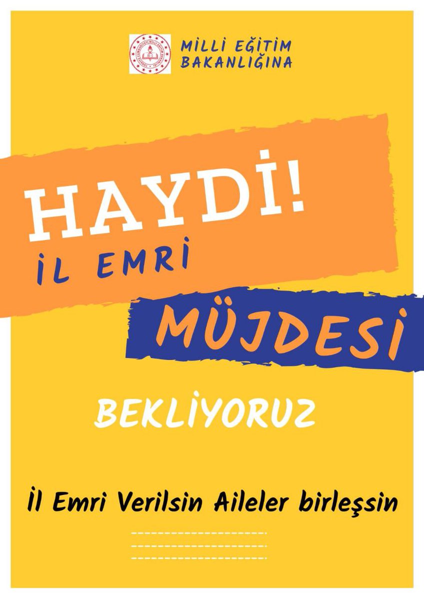 @mebpersonelCom @dbdevletbahceli
@RTErdogan
@OlcayKilavuz
@TalipGeylan06
@_aliyalcin
#erdoganMebeilemri 
Aileler birbirine kavuşmak istiyor il emri istiyoruz, kontenjanlar az mesafeler çok