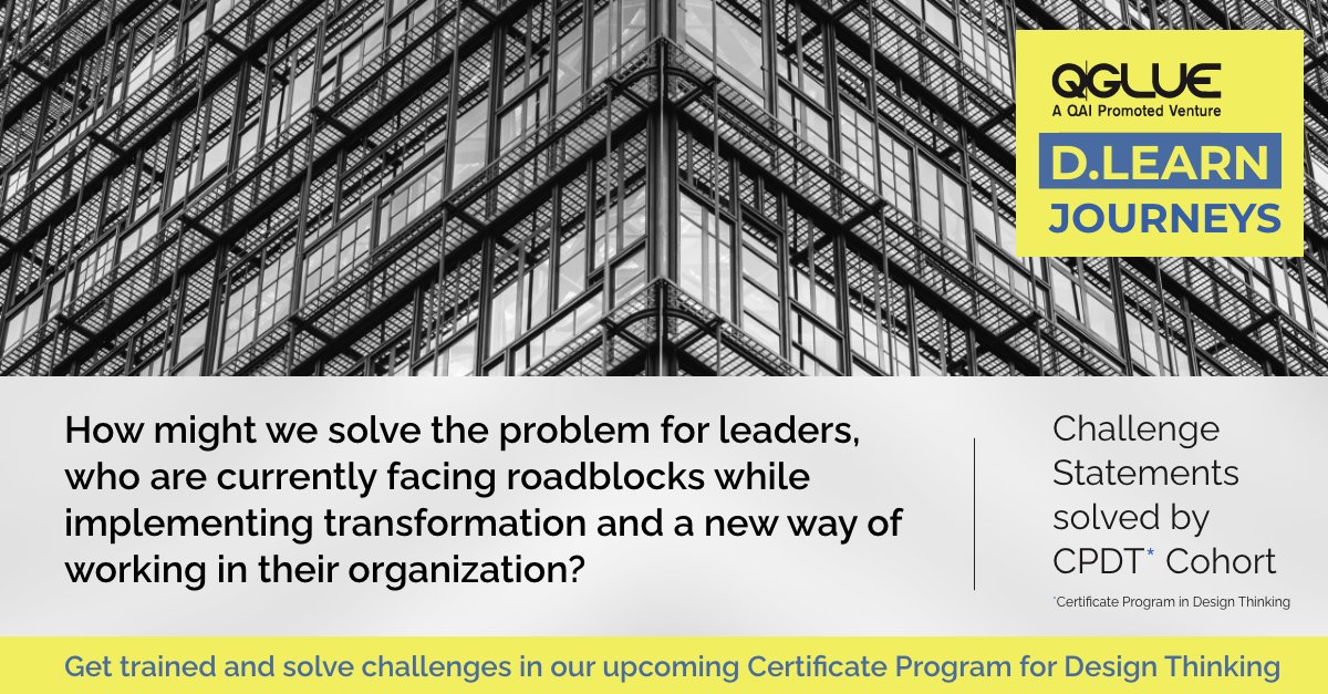 qglue_design's tweet photo. D.Learn is an element of our Certificate Program in Design Thinking that allows a participant to solve a real-world business problem using Design Thinking under the mentorship of our Design Coaches. 

Here is one such D.Learn journey.

👉https://t.co/7tRmtCU6Jr
#designthinking https://t.co/WsuiUpe3Hc