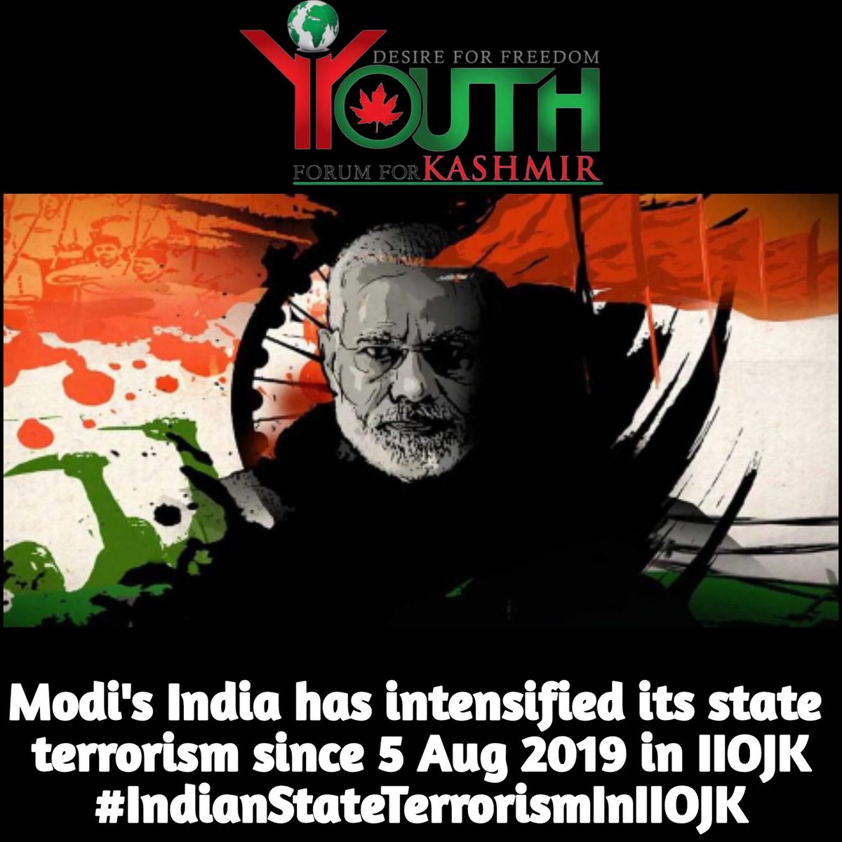 Urooj_Fatima01's tweet photo. Modi's India has intensified its state terrorism since 5 Aug 2019 in IIOJK
#IndianStateTerrorismInIIOJK https://t.co/obzjfRsr5G