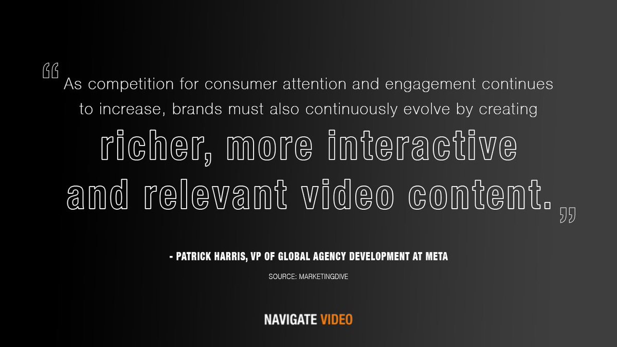 NavigateVideo's tweet image. "While short-form video boosts discoverability, longer formats are critical for brand-building and storytelling."

Great piece from Patrick Harris, VP of Global Agency Development at Meta, looks at how to harness the power of video 👉bit.ly/3rtTAw1

@marketingdive