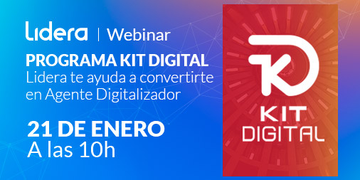 ¿Conoces ya el programa de Kit Digital?
En Lidera queremos ayudarte en todo el proceso para que puedas convertirte en Agente Digitalizador. Ven a nuestro webinar y nuestro CTO Dámaso Ramos te contará todo lo que necesitas saber
👇👇👇Apúntate aquí: 👇👇👇
bit.ly/3nFPC25