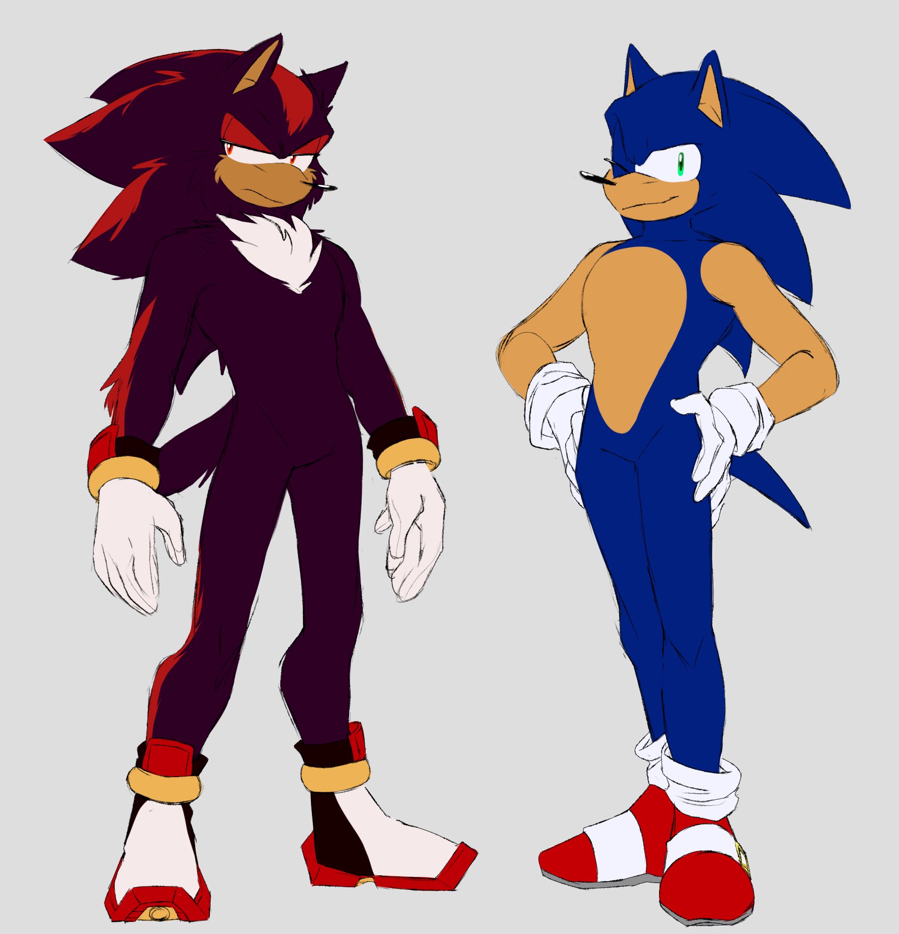 💙Azurey💙 on X: Cool new AU where Sonic and Shadow are just DOING shit  together so that I can give them cute little outfits   / X