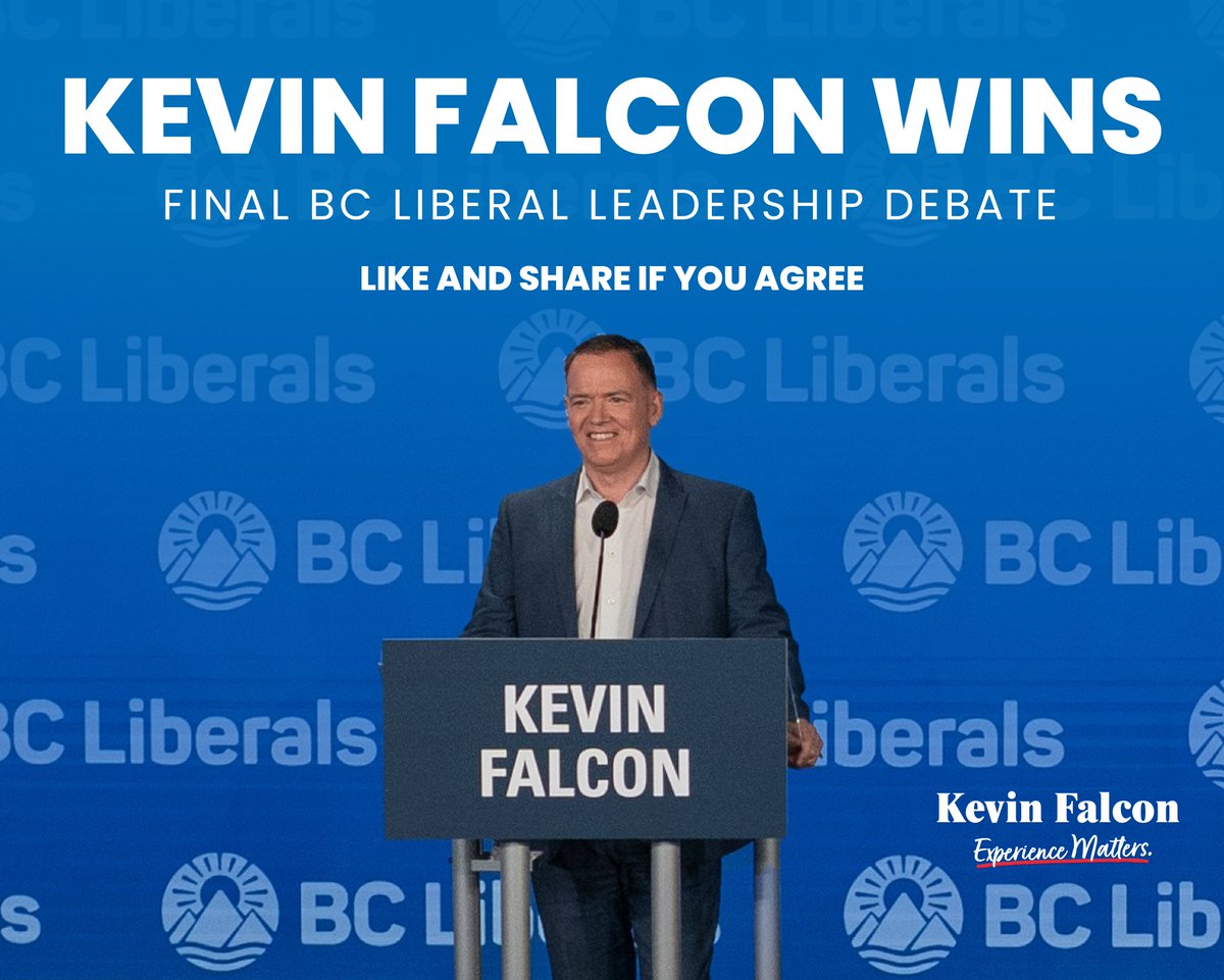 I've been saying it from the beginning — experience matters. Our next leader must have the right experience to rebuild our Party and defeat the NDP. 

Tonight, I laid out my vision. In 18 days, I hope to earn your support as we chart a new path forward together. #bcpoli #bclib22