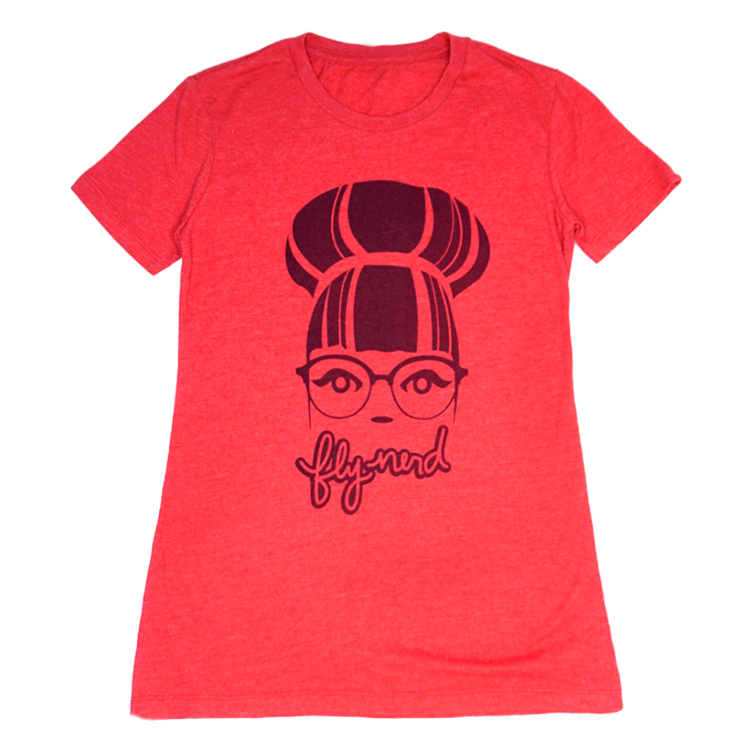 FlyNerdApparel's tweet photo. A Fly Nerd Classic
The Bun Girl 
In Red &amp; Burgundy
Updated Stock available 
https://t.co/vU6WUFU5A7
#FlyNerd #FlyNerdApparel https://t.co/c76xiR6uEI