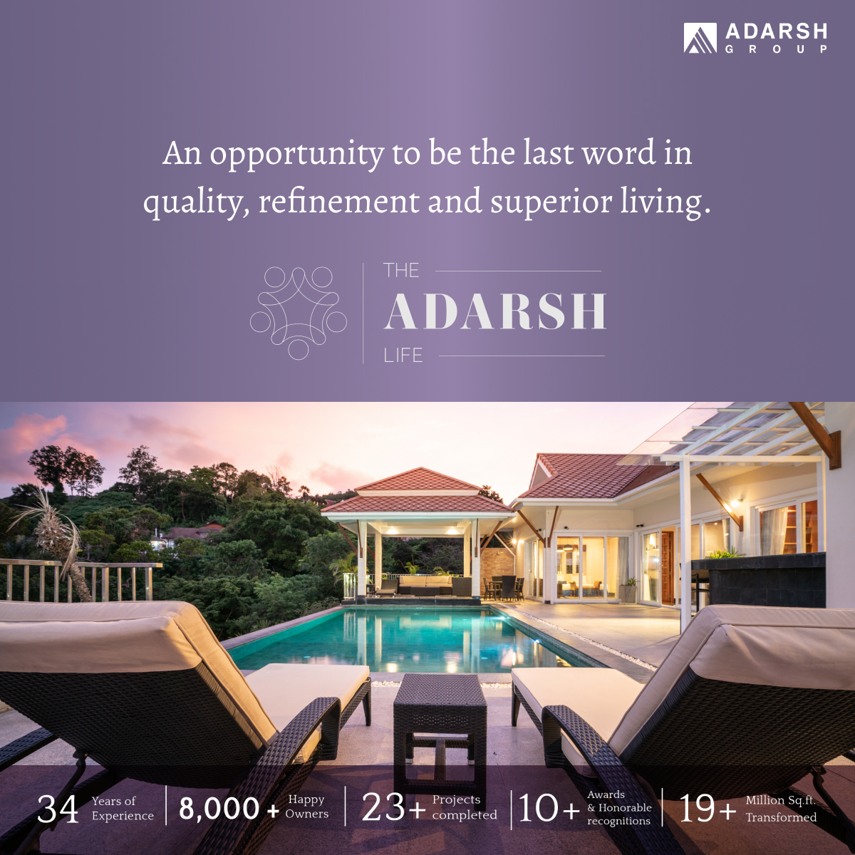 AdarshBlr's tweet photo. The Adarsh Life vows an exquisite feel of quality as the living spaces boast a work of contemporary finesse
with a tinge of beauty and gracefulness.
#AdarshGroup #AdarshLife #LuxuryLife #RealEstateDevelopers #LuxuryLiving #LuxuryAmenities #SpaciousHomes https://t.co/XxxGmJ2idd