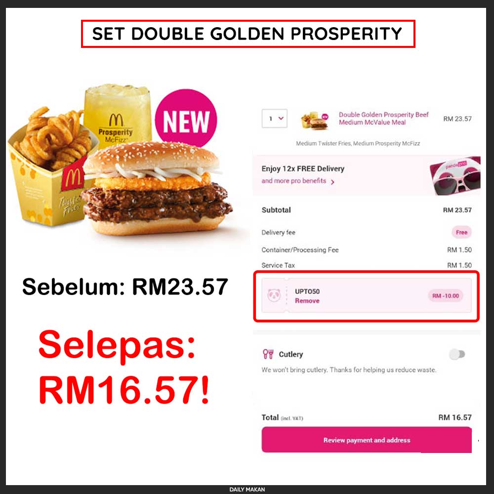 DailyMakan's tweet photo. Wow! Jimat sehingga RM10 bila guna kod "UPTO50" 😍
Dapatkan KFC, MCD, TEXAS, A&amp;W dan makanan lain dengan harga yang lebih murah di FoodPanda bila guna kod UPTO50 😋

Caranya sangat mudah. Ikuti sahaja langkah di bawah ini: https://t.co/d01bjM0Upi