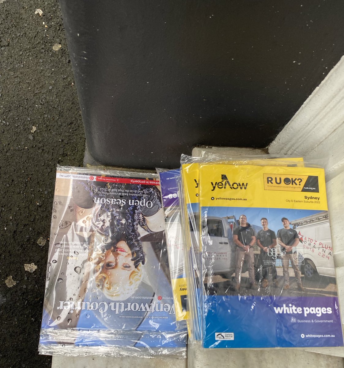 OGweilo's tweet image. Really Australia didn’t know these still existed! I get not everyone has phone/internet access but does every household in the eastern subs need a hard copy?  @yellow_au Surely a hard copy delivered on request would be a much less wasteful approach #Sydney #yellowpages