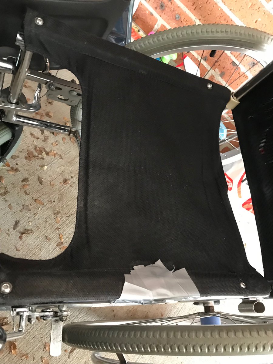 CraigWtweets's tweet photo. Any other crips doing self repairs to keep going? Literally holding the wheelchair together with duct tape now as I weigh the risk of going out & catching COVID19 while I try to find someone to make a new one vs the risk of the seat caving in. Ps MacGyver was right https://t.co/VUVi3IvFFT