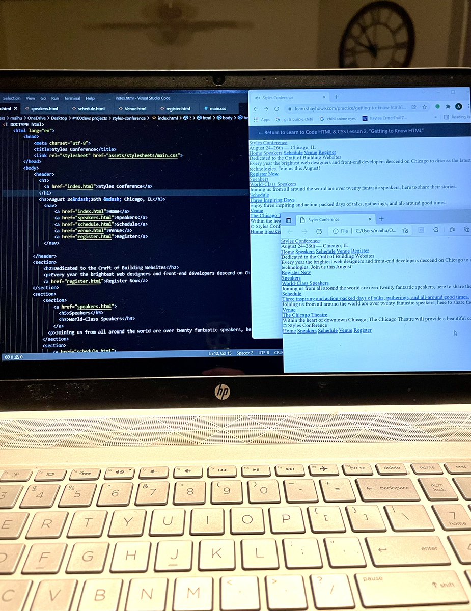 AriannaAten's tweet photo. OH NO!! Anyone else hooked on the mini rush of the browser matching the sample project?? π
π
Why is it so beautiful?? ππ
#100Devs #Caffeinefreecoder #Codingismydrug #womenintech #WomenWhoCode https://t.co/TXNj8uASbQ