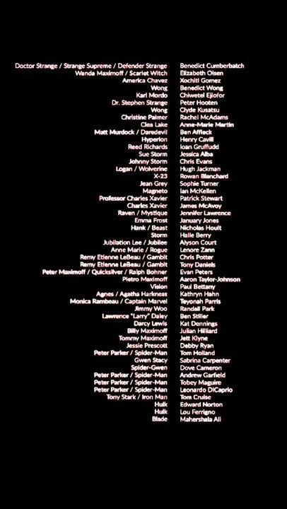 MCUverse_'s tweet photo. A new supposed leak for the cast members of Doctor Strange in the Multiverse Of Madness; could be fake🚨! https://t.co/VxJEcM1EDn